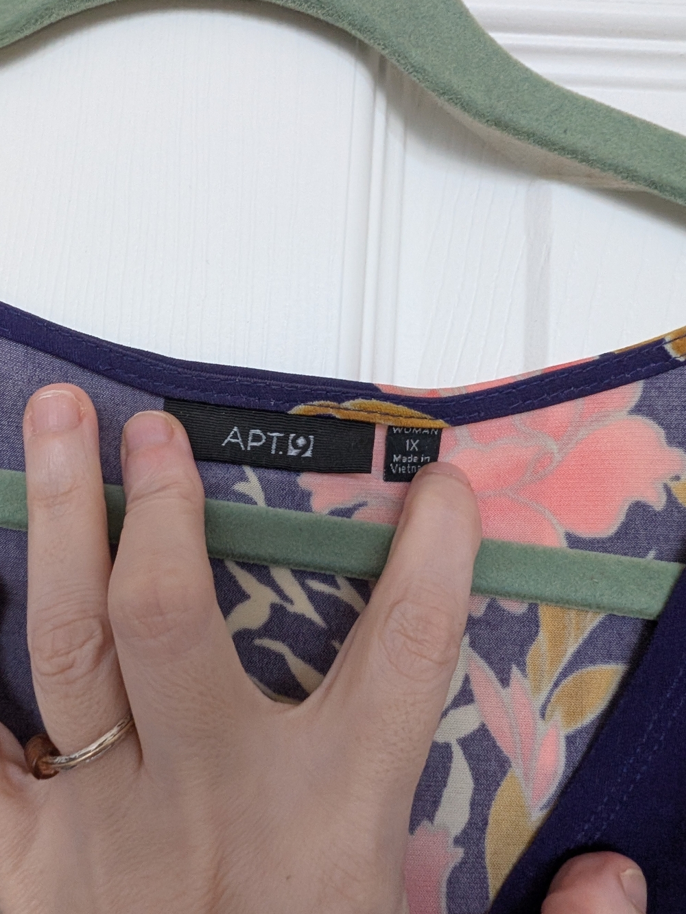 Apt 9 Floral Wrap-Front Sleeveless Dress - Purple with Pink Floral 1X - Picture 7 of 7